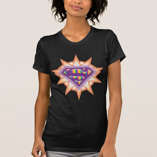 Supergirl Orange Sternexplosion T-Shirt (Vorderseite)
