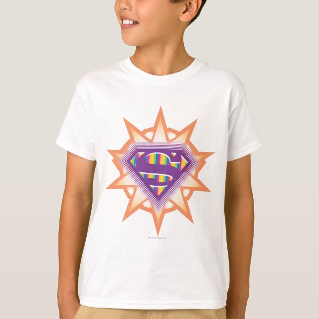 Supergirl Orange Sternexplosion T-Shirt (Vorderseite)