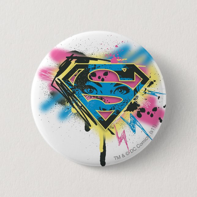 Supergirl Paint and Spills Button (Vorderseite)