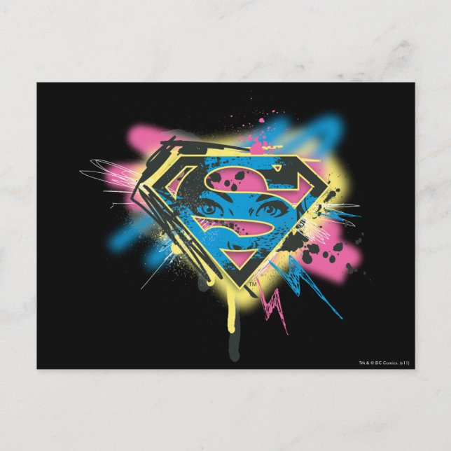 Supergirl Paint and Spills Postkarte (Vorderseite)
