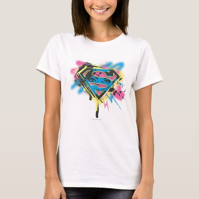Supergirl Paint and Spills T-Shirt (Vorderseite)