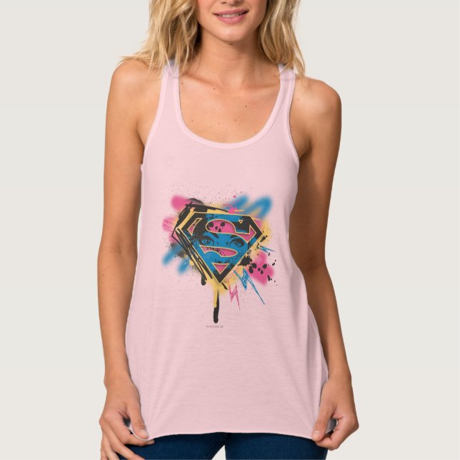 Supergirl Paint and Spills Tank Top (Vorderseite)