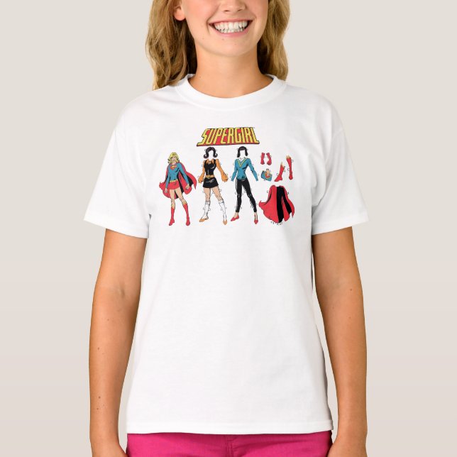 Supergirl Paper Doll Graphic T-Shirt (Vorderseite)