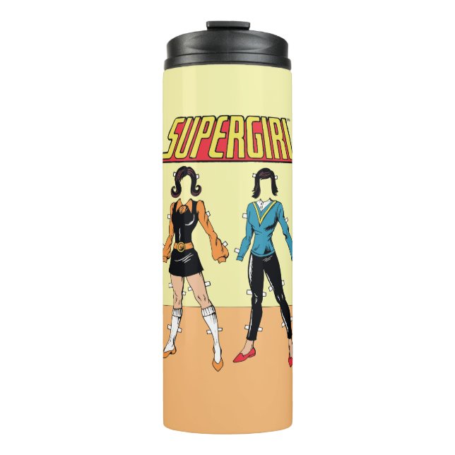 Supergirl Paper Doll Graphic Thermosbecher (Vorderseite)
