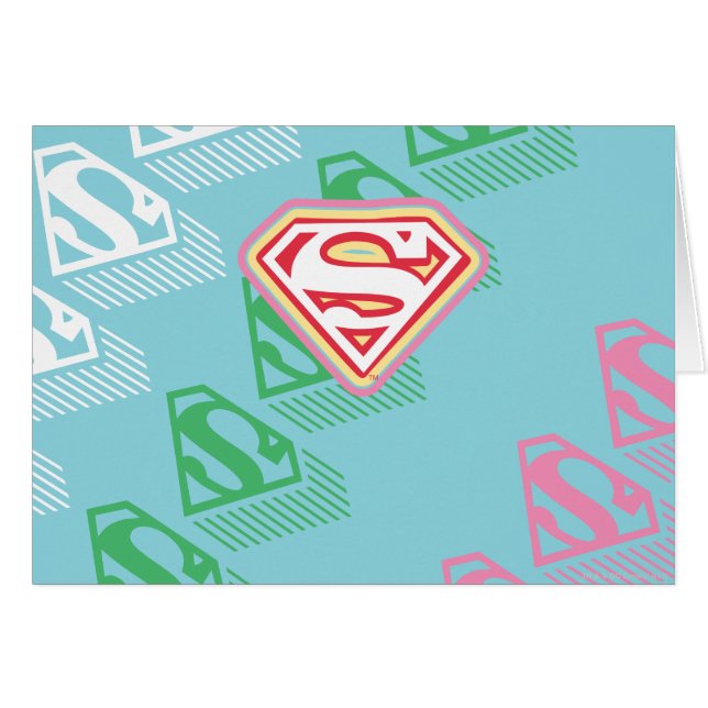 Supergirl Pastel Repeat Pattern (Vorderseite (Horizontal))