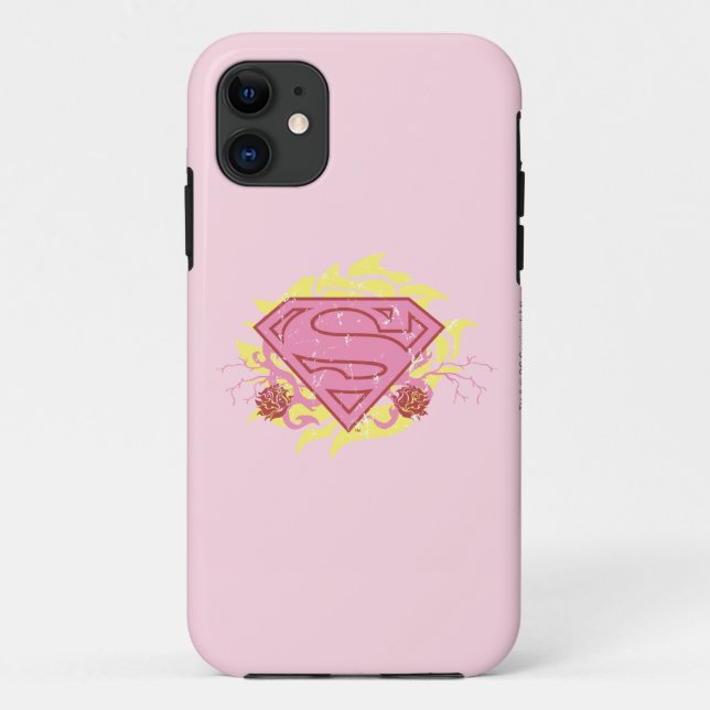 Supergirl Pink Blume Case-Mate iPhone Hülle (Rückseite)