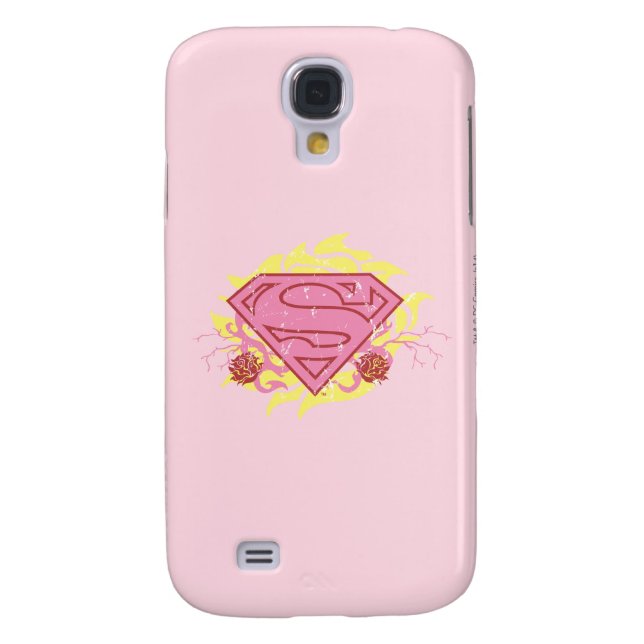 Supergirl Pink Blume Case-Mate Samsung Galaxy Hülle (Rückseite)