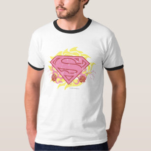 Supergirl Pink Blume T-Shirt