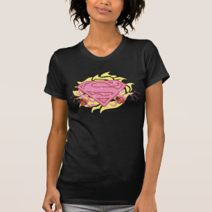 Supergirl Pink Flowers T-Shirt