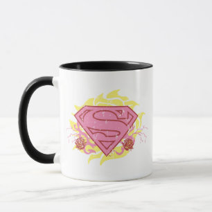 Supergirl Pink Flowers Tasse