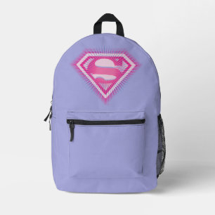 Supergirl Pink Logo Bedruckter Rucksack