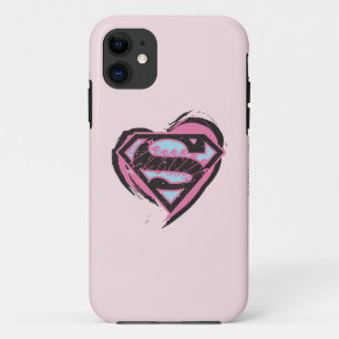 Supergirl-Pink-Logo im Herzen iPhone 11 Hülle