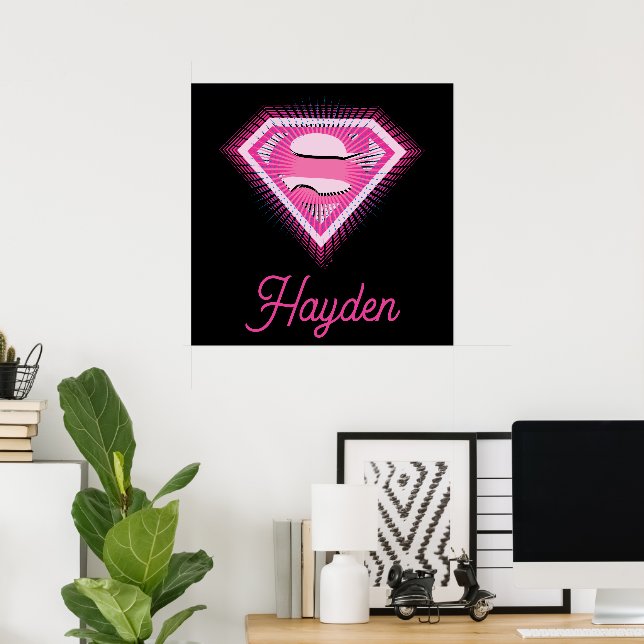 Supergirl Pink Logo Poster (Heimbüro)