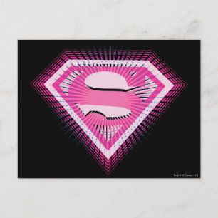 Supergirl Pink Logo Postkarte