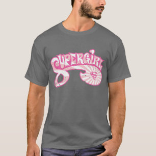 Supergirl Pink Logo Star Burg T-Shirt