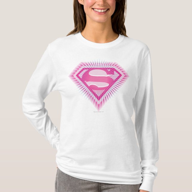 Supergirl Pink Logo T-Shirt (Vorderseite)