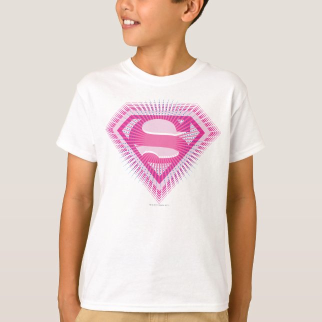Supergirl Pink Logo T-Shirt (Vorderseite)
