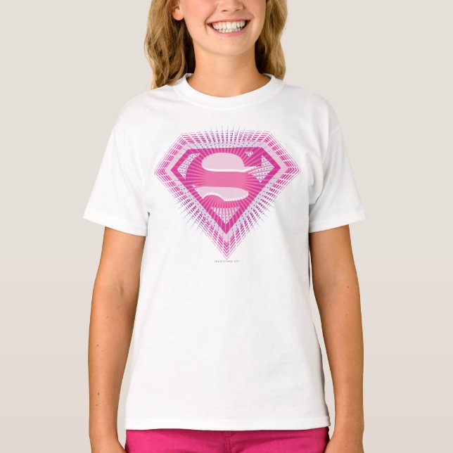Supergirl Pink Logo T-Shirt (Vorderseite)