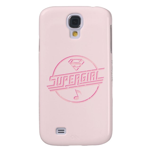 Supergirl Pink Musiknote Case-Mate Samsung Galaxy Hülle (Rückseite)