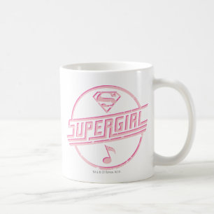 Supergirl Pink Musiknote Tasse