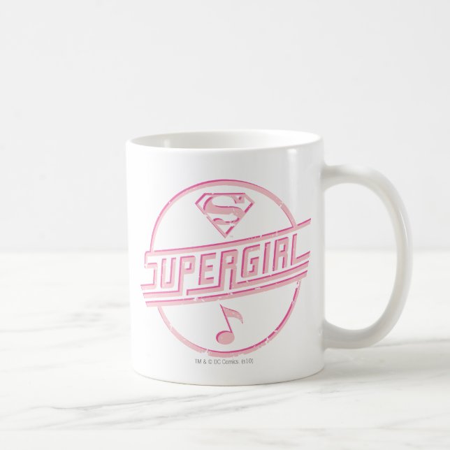 Supergirl Pink Musiknote Tasse (Rechts)