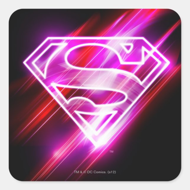 Supergirl Pink Quadratischer Aufkleber (Vorderseite)