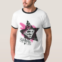 Supergirl Pink Spray Paint Star