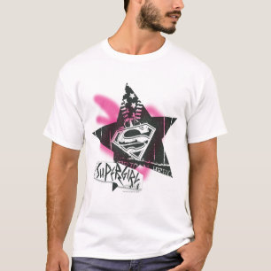 Supergirl Pink Spray Paint Star T-Shirt
