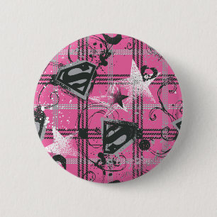Supergirl Pink Spritzer Square Button