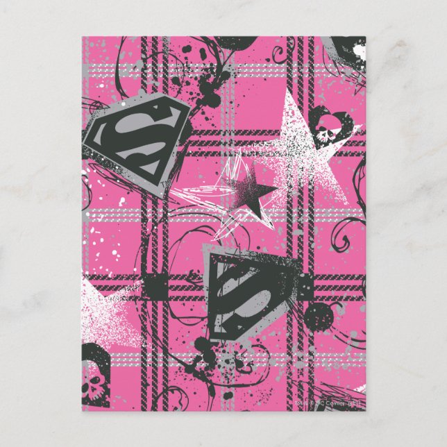 Supergirl Pink Spritzer Square Postkarte (Vorderseite)