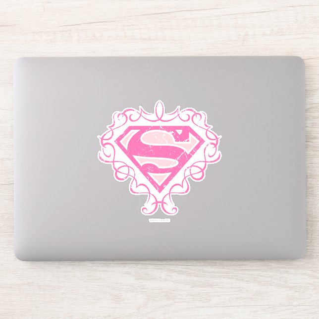 Supergirl Pink Stripes Aufkleber (Computer)