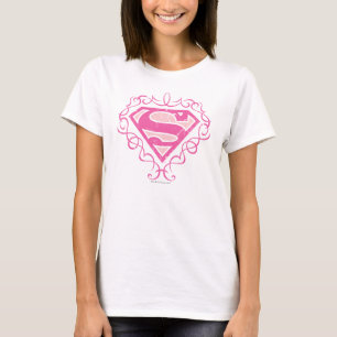 Supergirl Pink Stripes T-Shirt