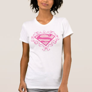 Supergirl Pink Stripes T-Shirt