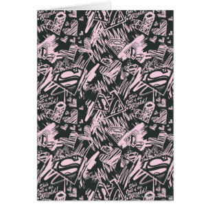 Supergirl Pink und Black Scribbles