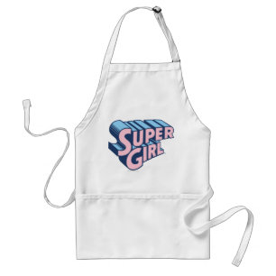 Supergirl Pink und Blue Logo Schürze