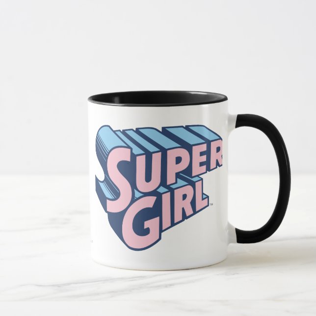 Supergirl Pink und Blue Logo Tasse (Rechts)
