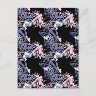 Supergirl Pink und Lila Muster Postkarte