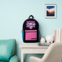 Supergirl Pink und Purple Grunge Logo