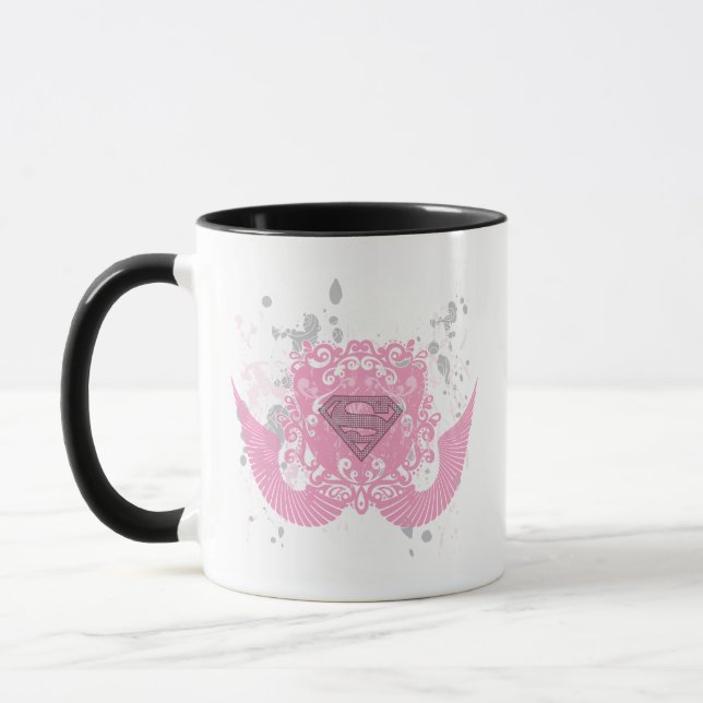 Supergirl Pink Winged Design Tasse (Links)