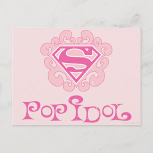 Supergirl Pop Idol Postkarte