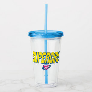 Supergirl Pop-Logo Acryltrinkbecher