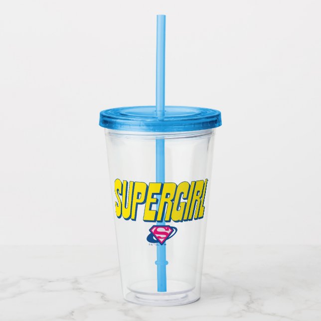 Supergirl Pop-Logo Acryltrinkbecher (Vorderseite)