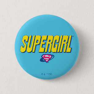 Supergirl Pop-Logo Button
