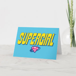 Supergirl Pop-Logo Karte