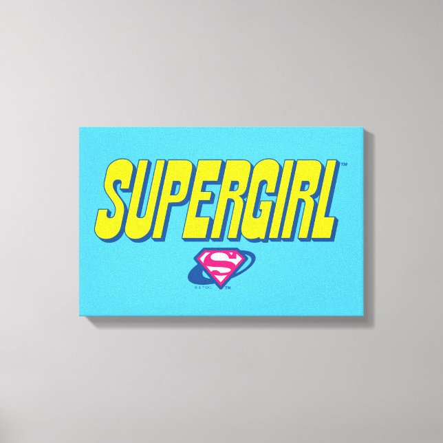 Supergirl Pop-Logo Leinwanddruck (Vorderseite)