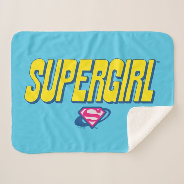 Supergirl Pop-Logo Sherpadecke (Vorderseite (Horizontal))