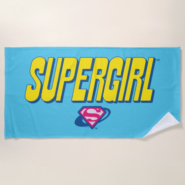 Supergirl Pop Logo Strandtuch (Vorderseite)