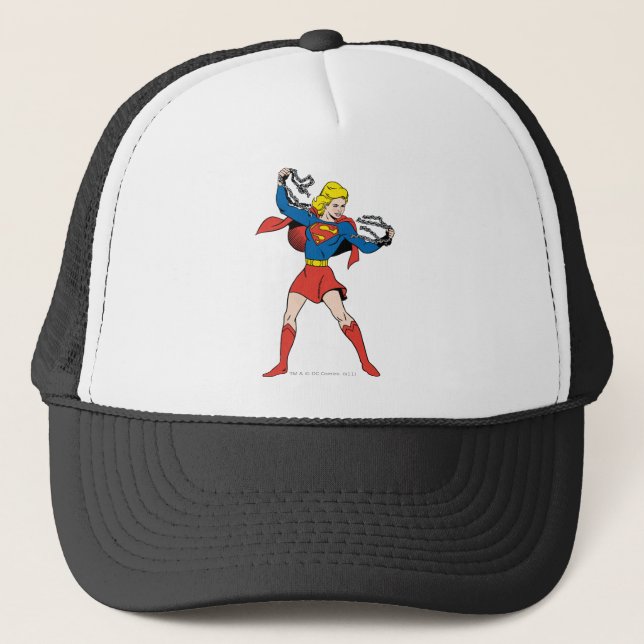 Supergirl-Pose 10 Truckerkappe (Vorderseite)