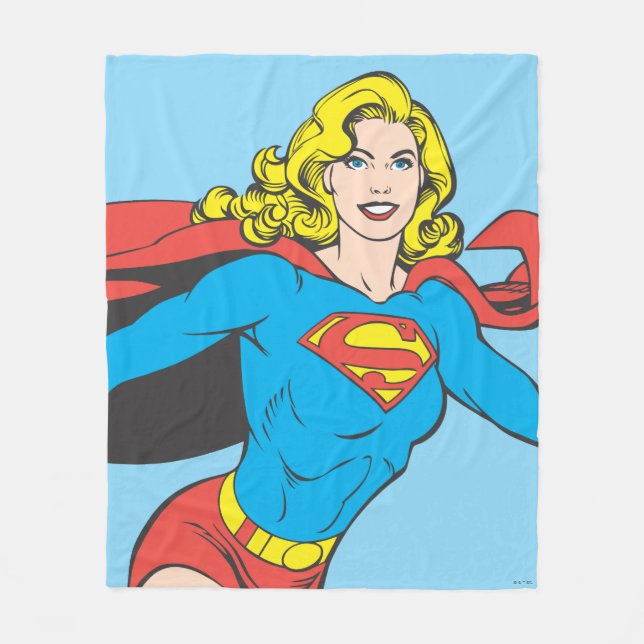 Supergirl Pose 1 Fleecedecke (Vorderseite)