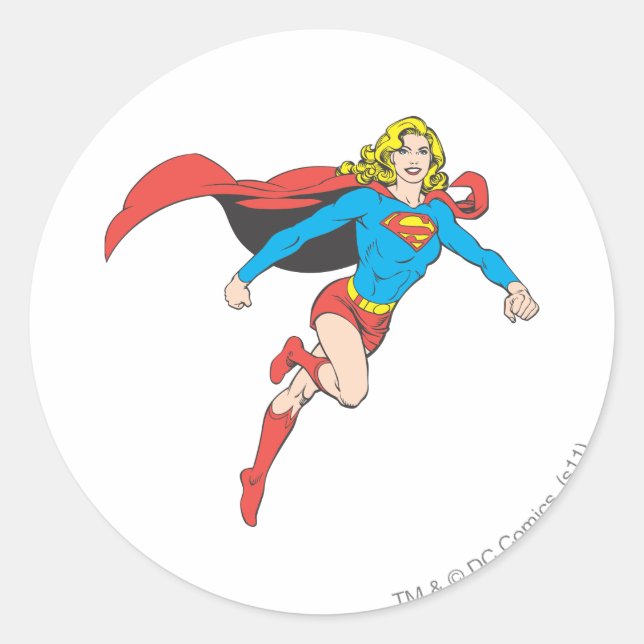 Supergirl Pose 1 Runder Aufkleber (Vorderseite)